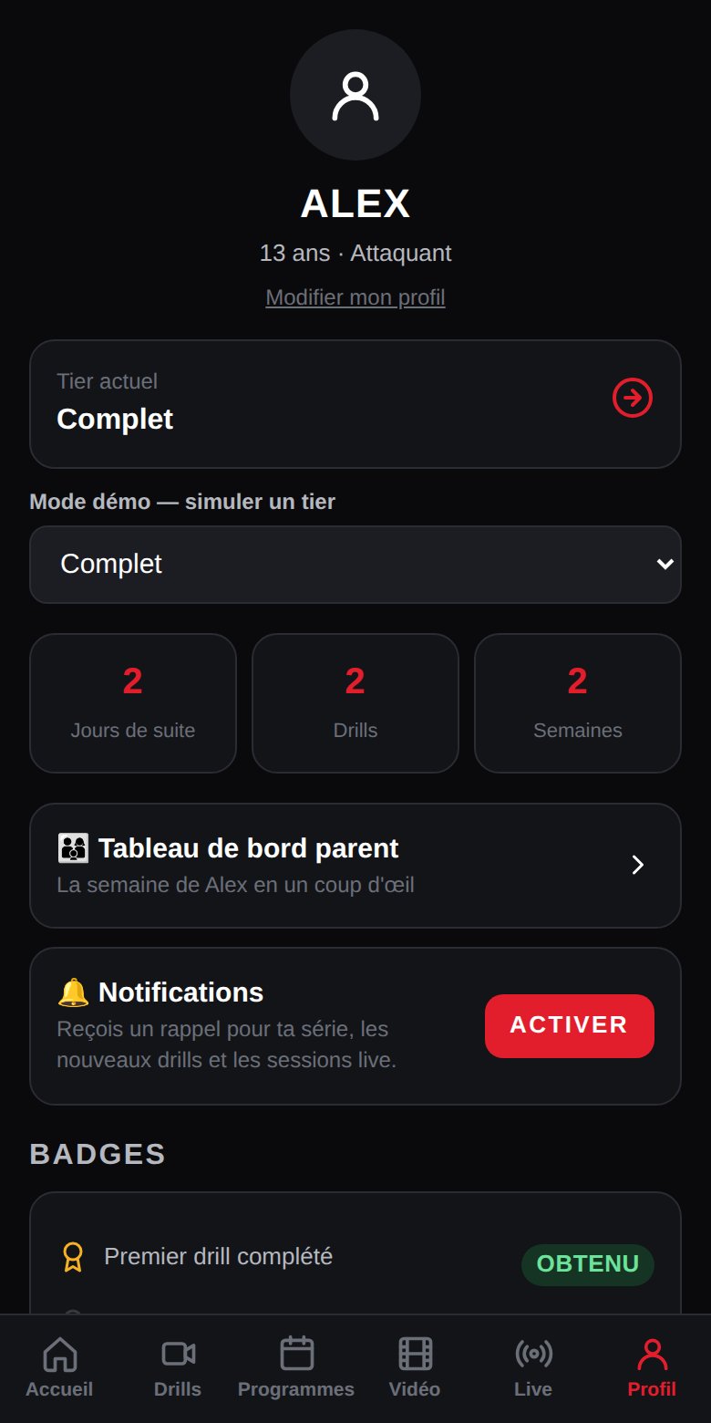 Profil, badges et journal d'entraînement